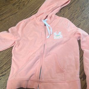 Hurley hoodie peach color